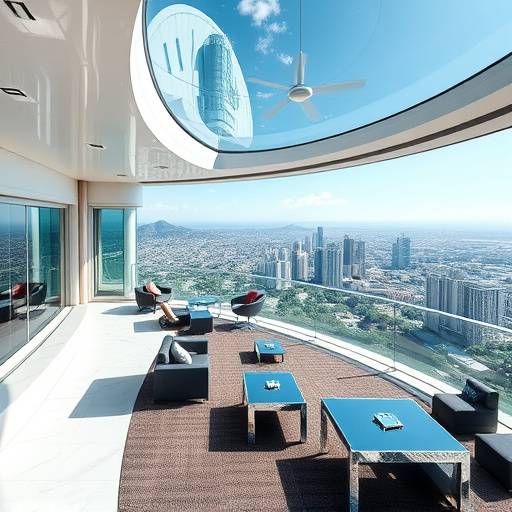 Futuristic penthouse apartment in Beverly Hills
