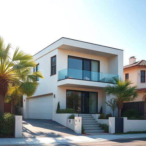 Image of a modern house showcasing architectural features in Los Angeles.