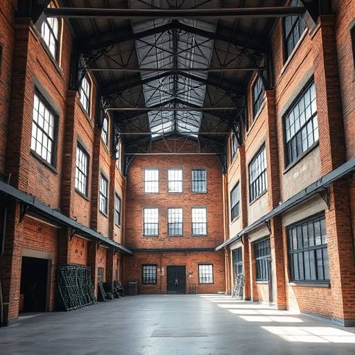 Spacious Downtown Los Angeles warehouse with exposed brick walls, high ceilings, and industrial-style windows.